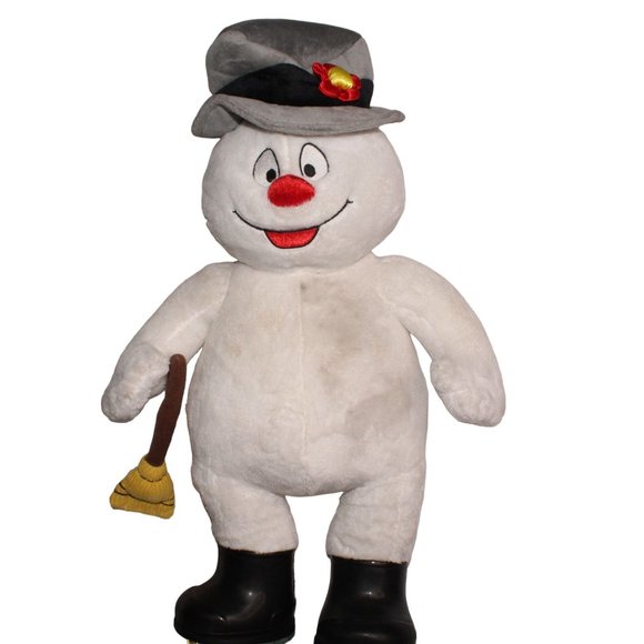 Build A Bear Workshop Frosty The Snowman 18" Plush w/ Hat Broom Boots Stuffed - Picture 9 of 13